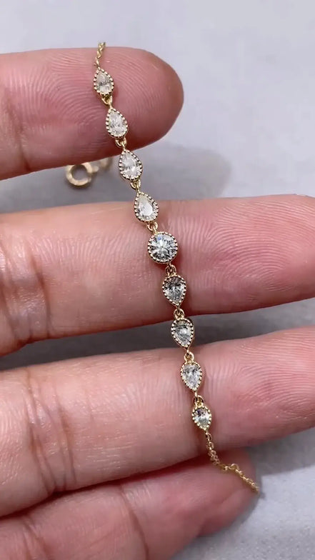 Affordable Luxury Jewelry 0.76 ctw Vintage-Inspired Bracelet with Lab Grown Diamonds