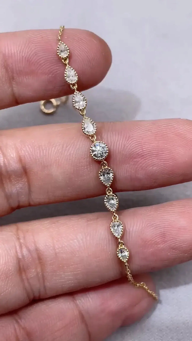 Affordable Luxury Jewelry 0.76 ctw Vintage-Inspired Bracelet with Lab Grown Diamonds