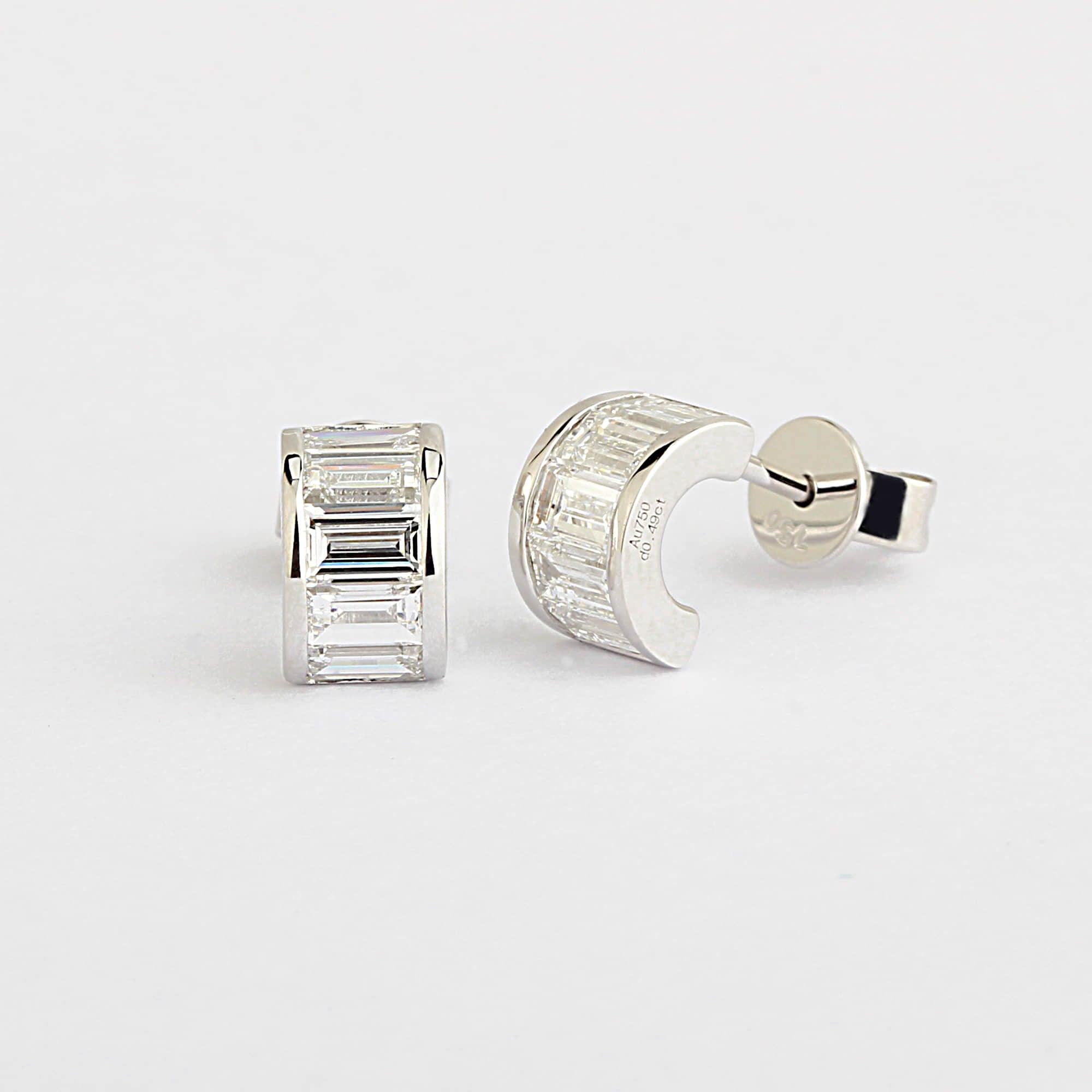 Affordable Luxury Jewelry Baguette Lab-Grown Diamond Studs Earrings (1.00 Ct. Tw.)