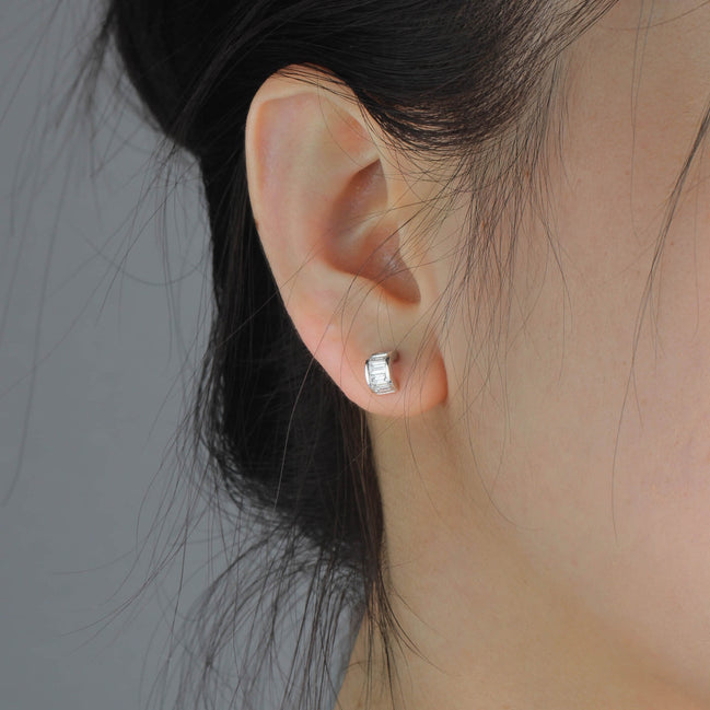 Affordable Luxury Jewelry Baguette Lab-Grown Diamond Studs Earrings (1.00 Ct. Tw.)
