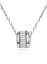 Affordable Luxury Jewelry 1 CT Lab Diamond Cylinder Tube Pendant Necklace