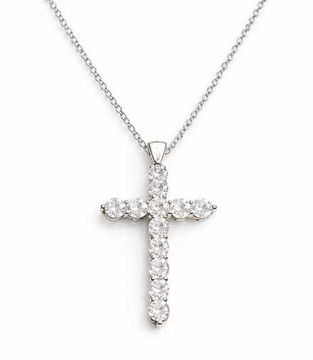 Eternal Cross Silver Pendant Necklace