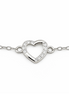 Minimal Heart Circle Silver Bracelet