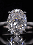 5 Carat Oval Cut Lab Grown Diamond Solitaire Engagement Ring