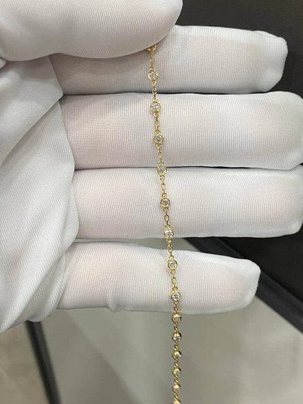 Affordable Luxury Jewelry Each 0.04ct Bezel Lab Grown Diamond Bracelet