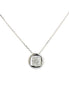 Affordable Luxury Jewelry 1 CT Princess Cut Lab Diamond Bezel Necklace 18K Gold