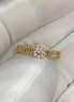 Vintage Engagement Ring Round Lab Diamond Solitaire Ring Prong Set Anniversary Unique Ring Hand Ribbed