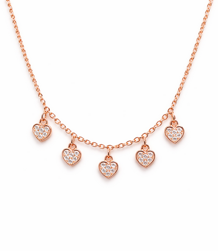 Minimal Quad Heart Silver Bracelet